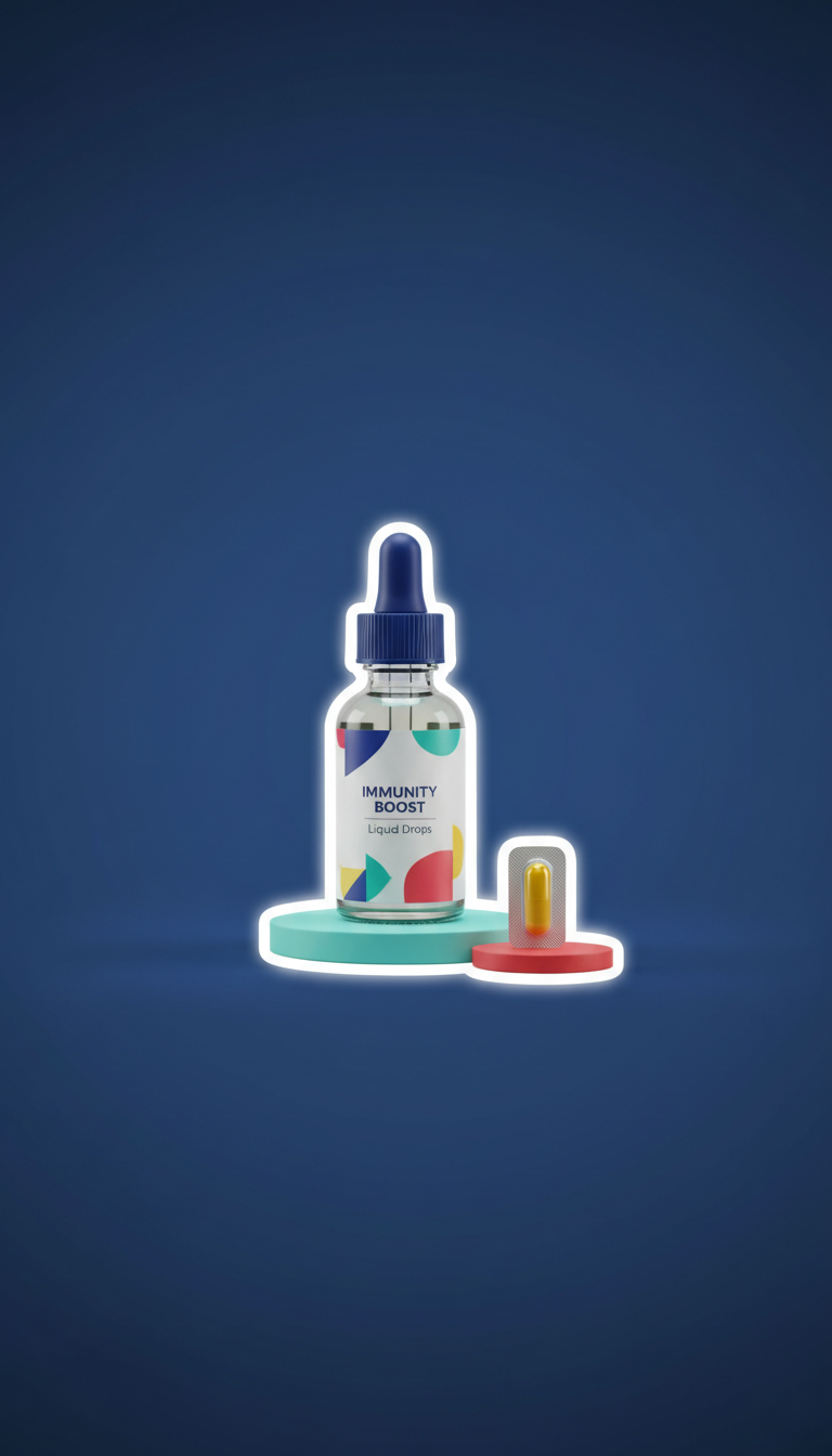 Immunity boost liquid drops packaging